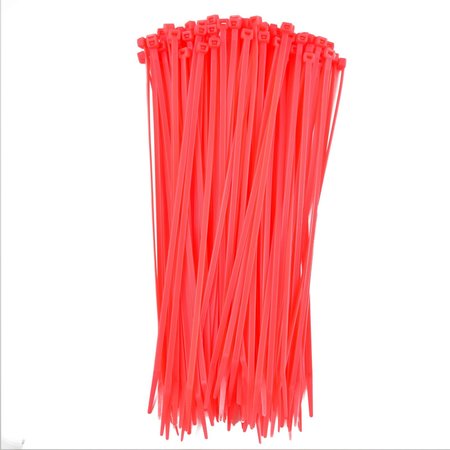 SOUTH MAIN HARDWARE 11-in 75-lb, Fluorescent Pink, 100 Standard Nylon Tie 220180